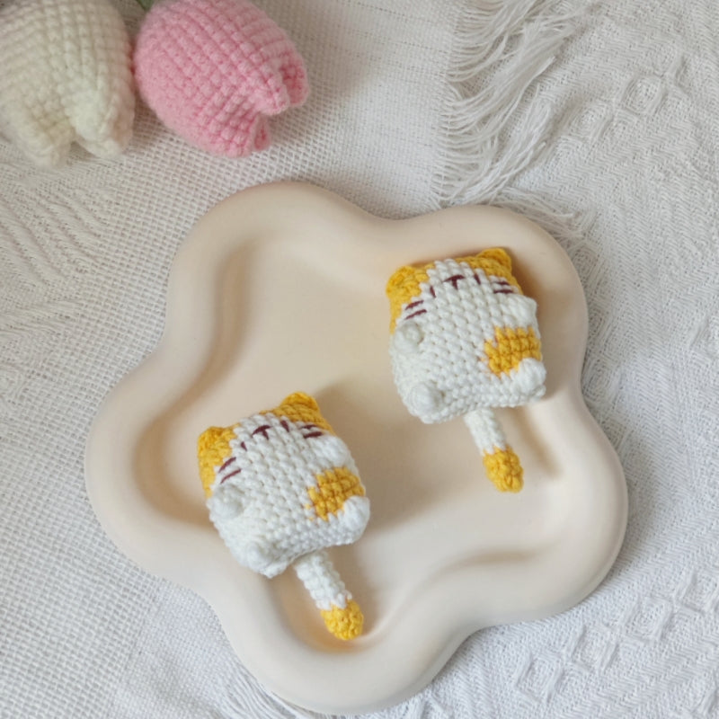 diy wool kitten cake doll bag pendant