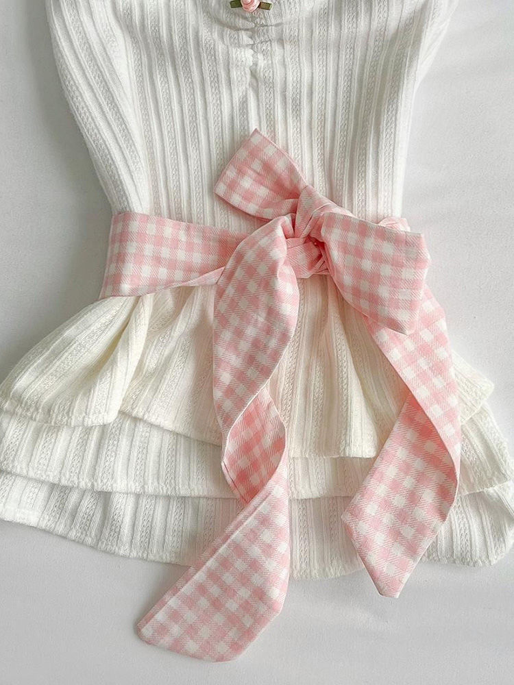 White Bow Tube Top
