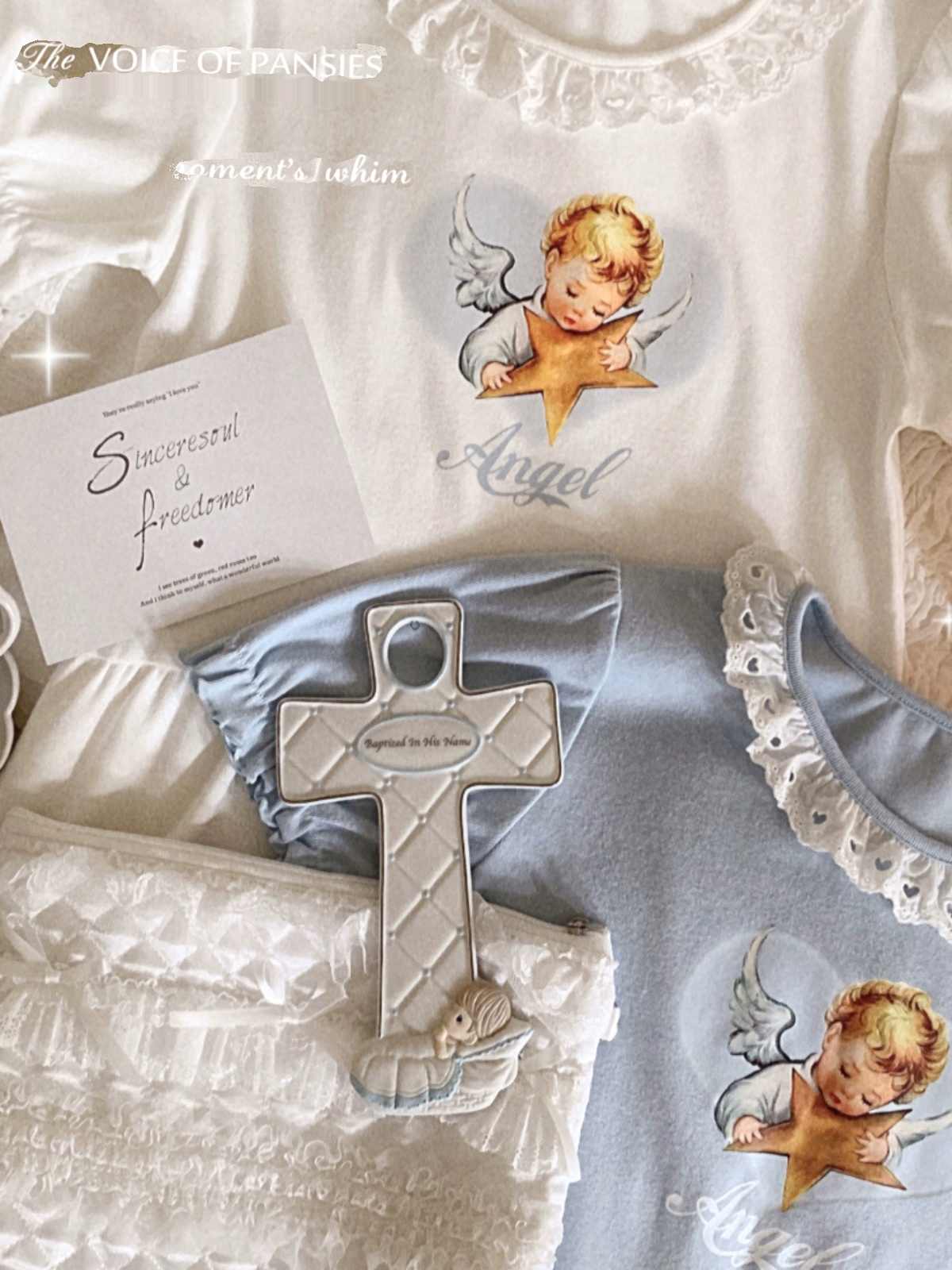 Angel Star Retro Lace Top