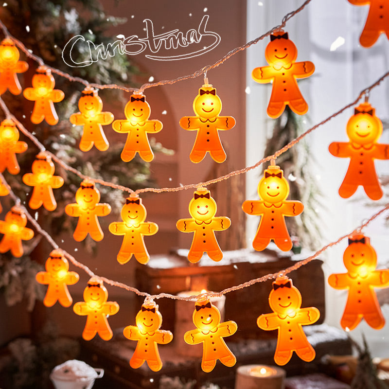 Christmas decoration gingerbread man lights