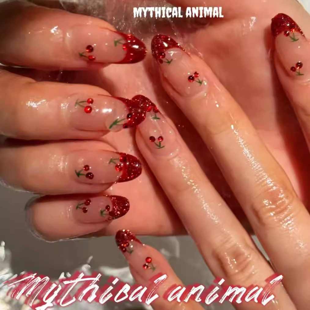 Christmas Cherry Nails