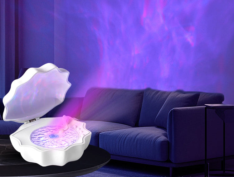 Water ripple shell projection bluetooth audio speaker
