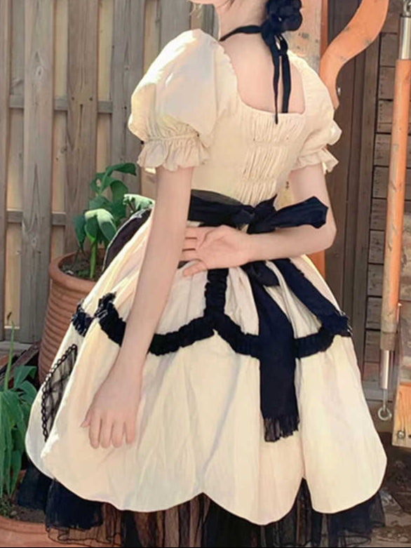 Dark Coquette Bow Lolita Princess Dress