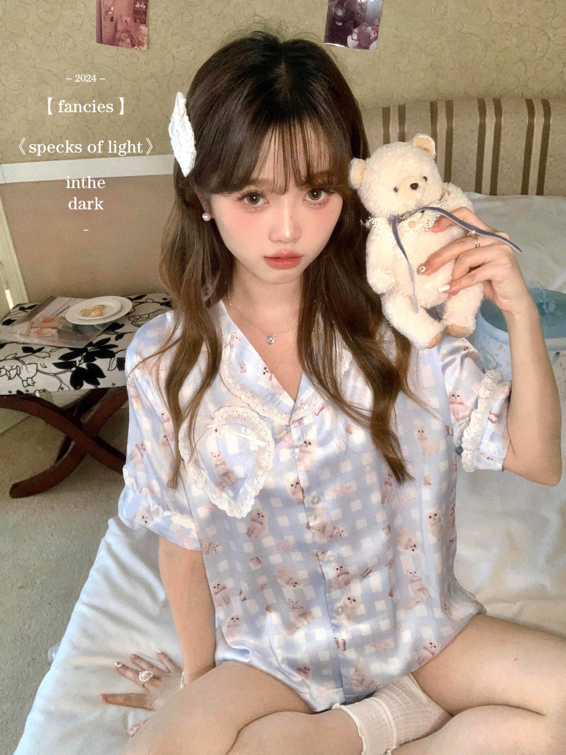 Soft Girl Kitten Pajamas