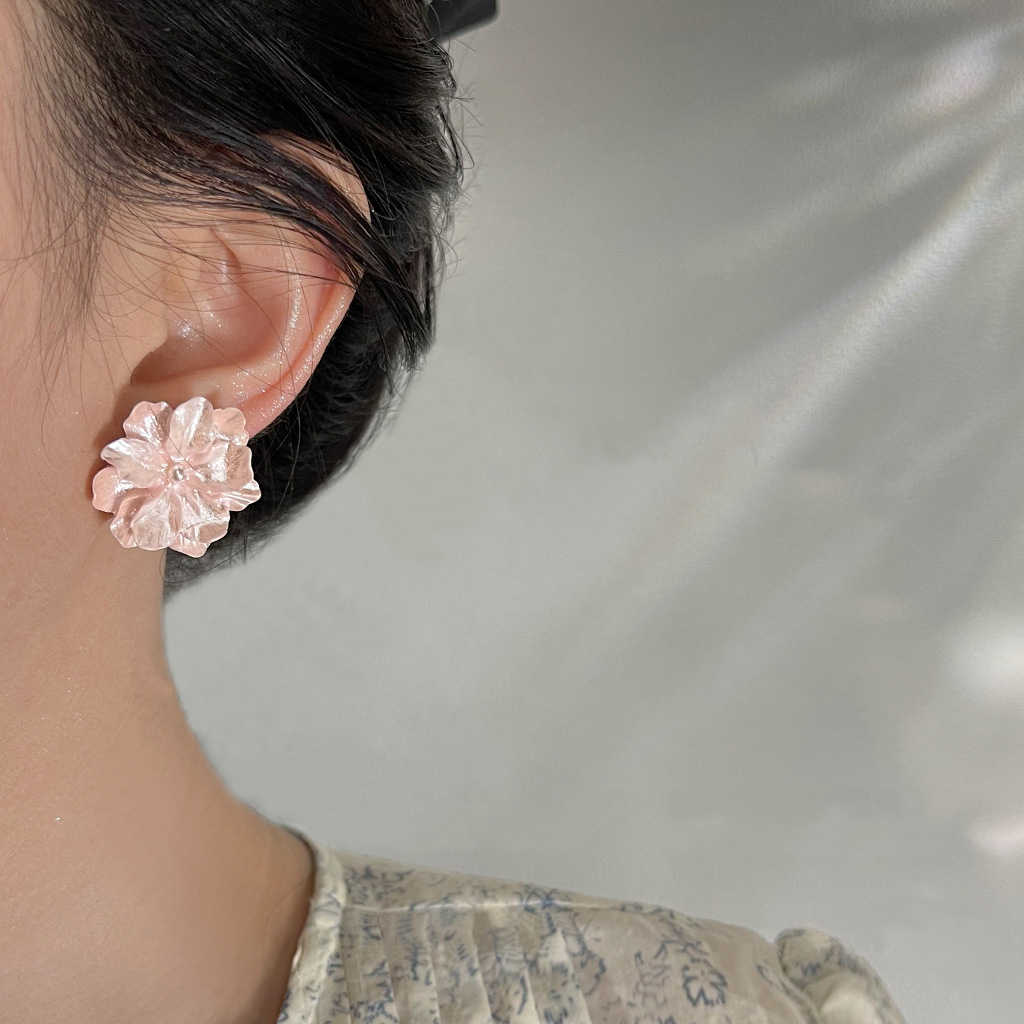 Fairy Pink Flower Earrings