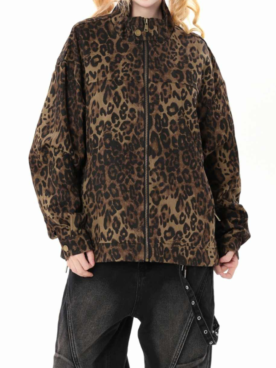 Y2K Leopard Street Jacket