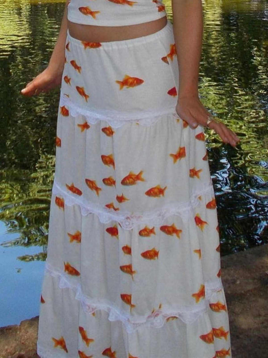 Y2K Goldfish Print Coord