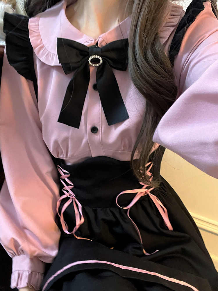Preppy Pink Shirt Retro Suit