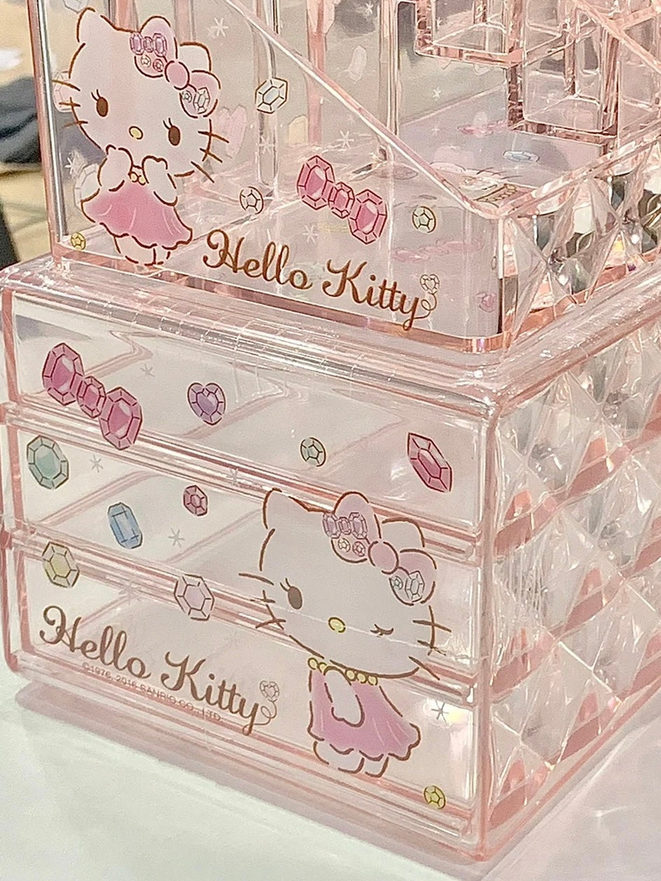cute kitty acrylic storage box