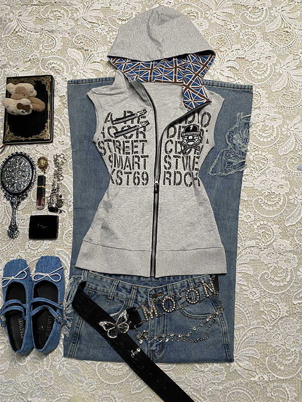 Retro Hoodie Sleeves Top