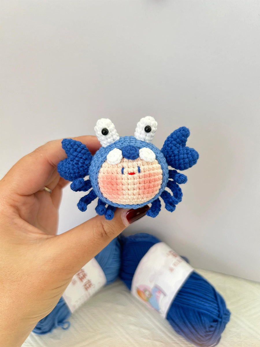 diy Wool crab crocheted doll