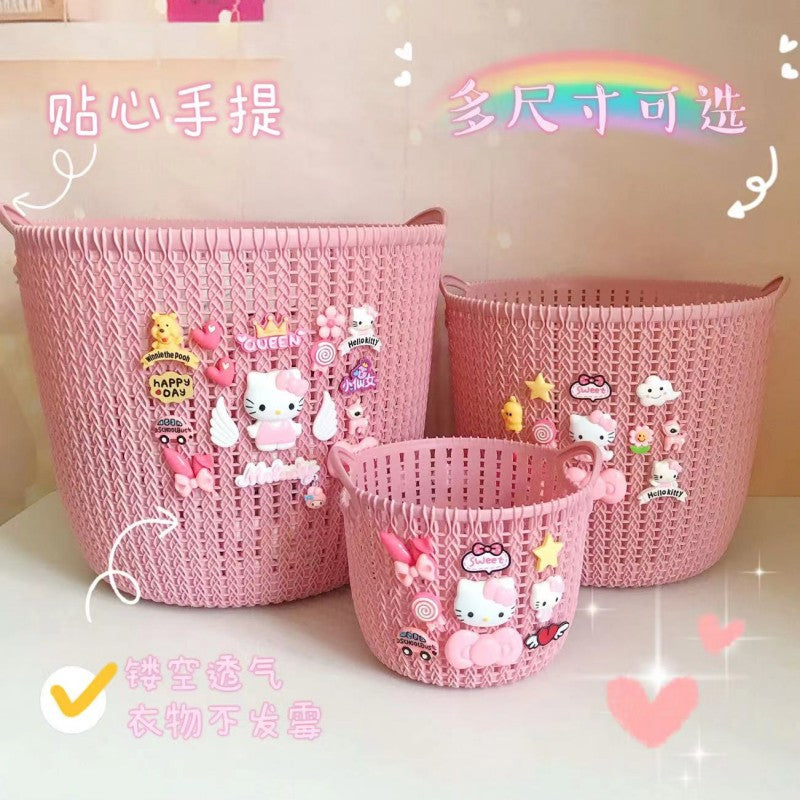 kawaii Imitation rattan storage basket