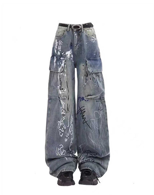 Y2K Graffiti Baggy Jeans