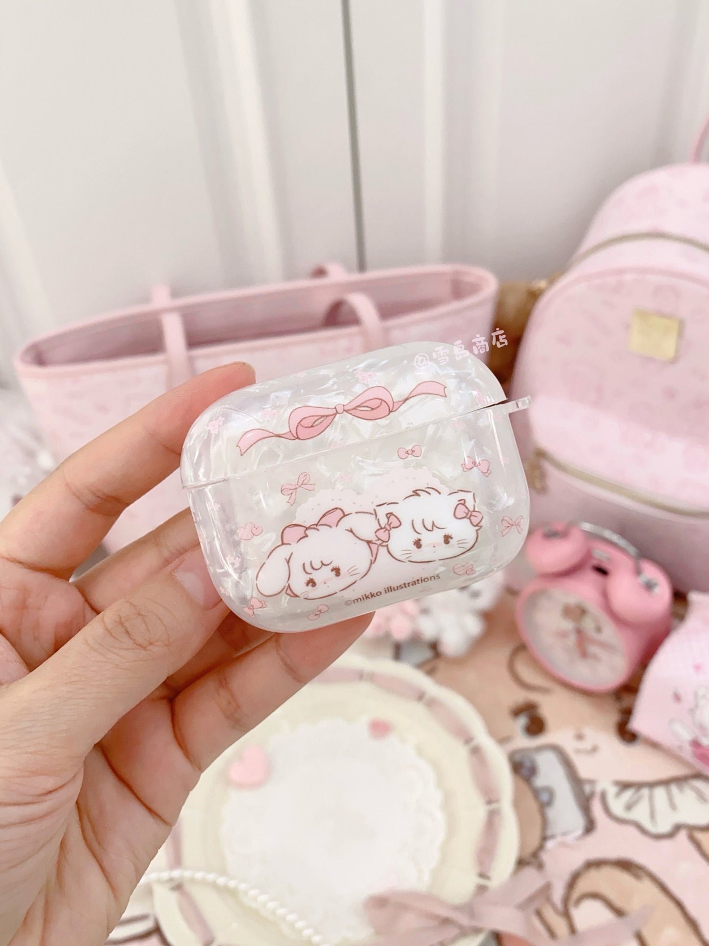 kawaii pink airpods case