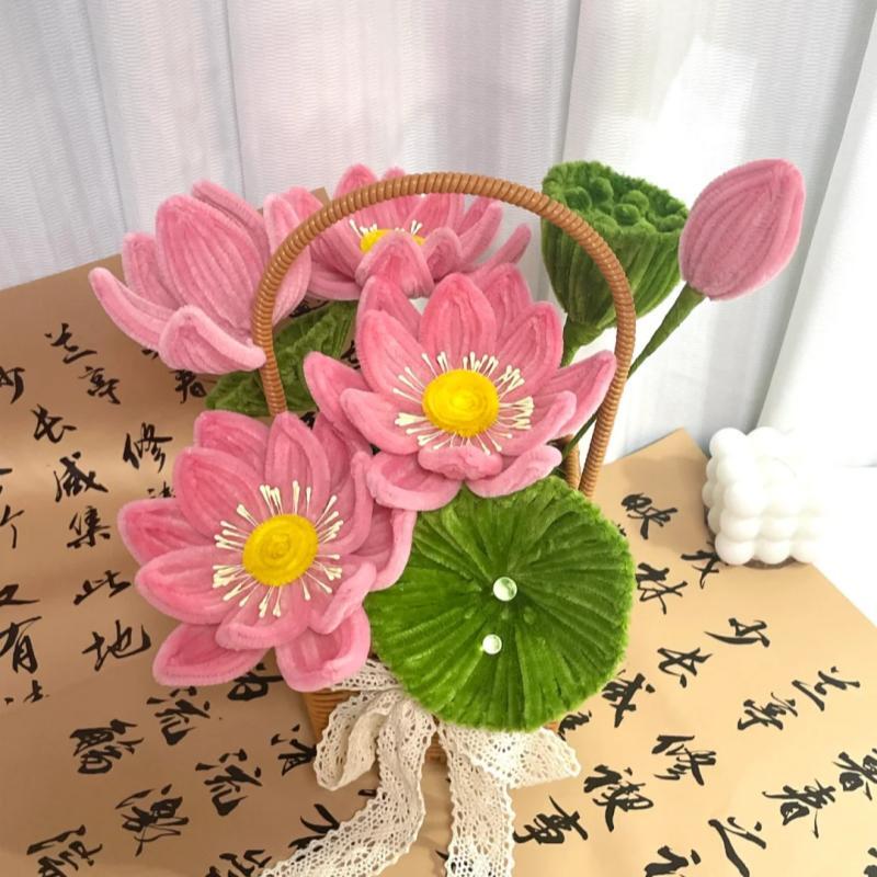 handmade Twisting stick lotus flower basket