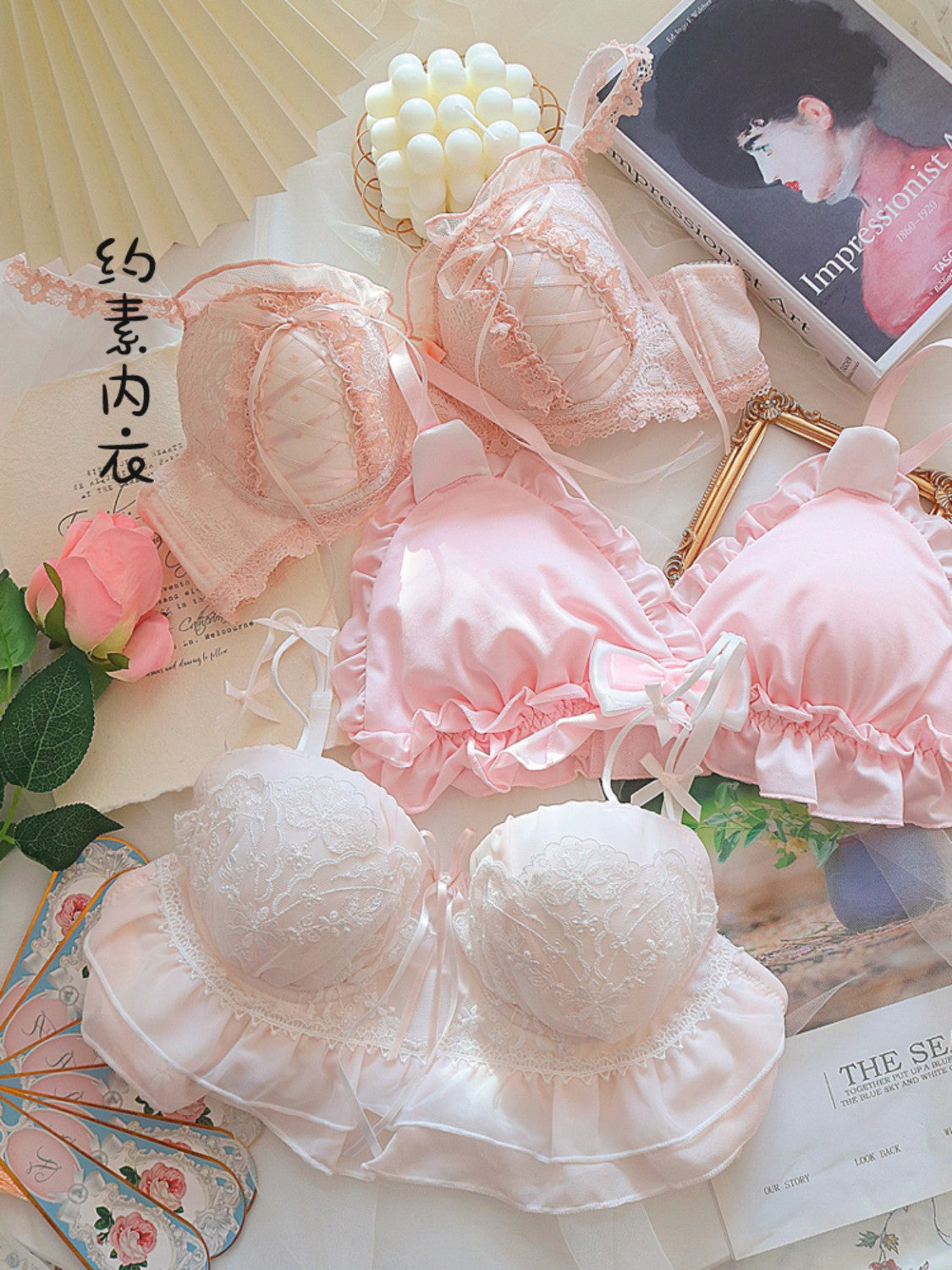 girly pink kawaii lingerie