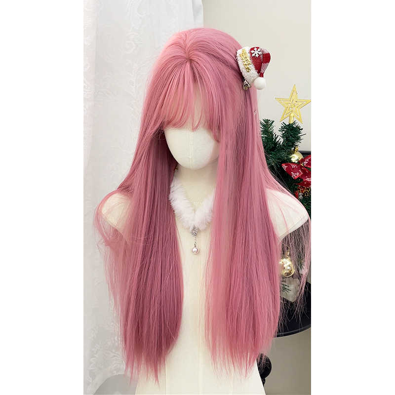 Pink JK Long Straight Wig