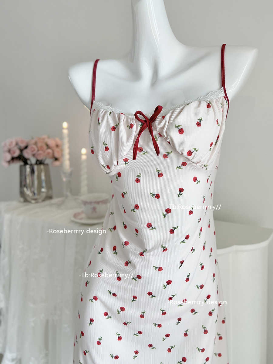 Cherry Suspender Nightdress