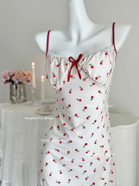 Cherry Suspender Nightdress