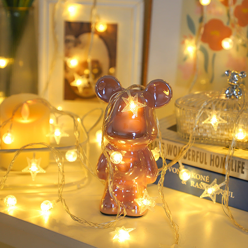 Outdoor camping atmosphere string lights