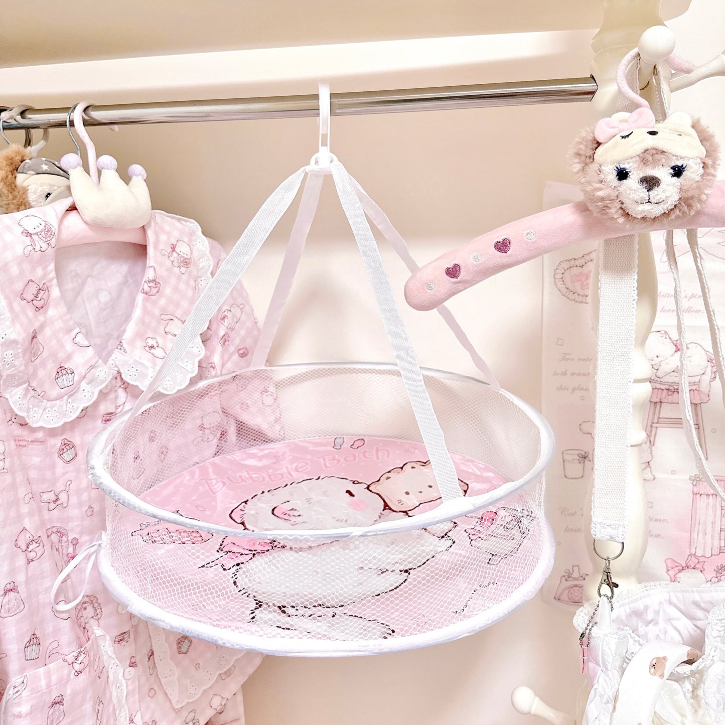 Cute Pink Drying Basket