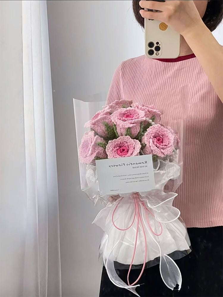 Valentine's Day handmade crochet rose