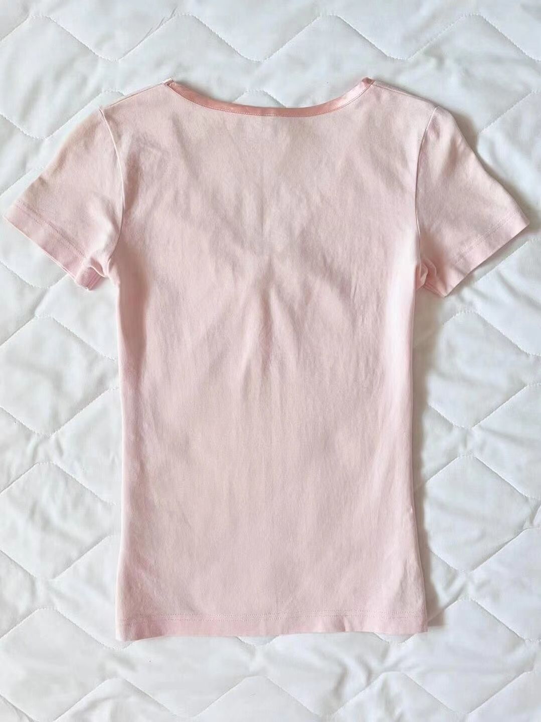 retro vintage pink bow short sleeves