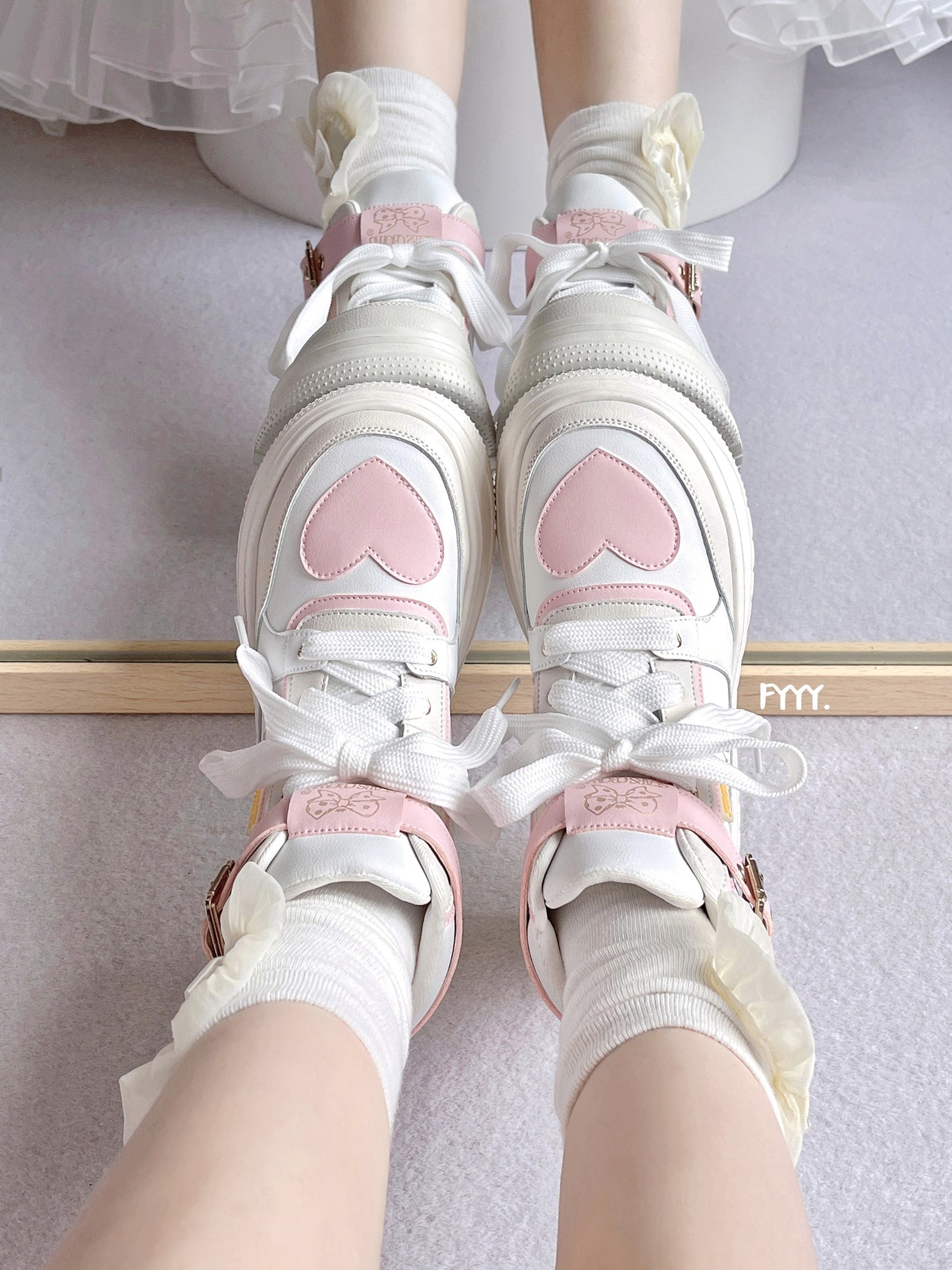 pastel kawaii platform sneakers
