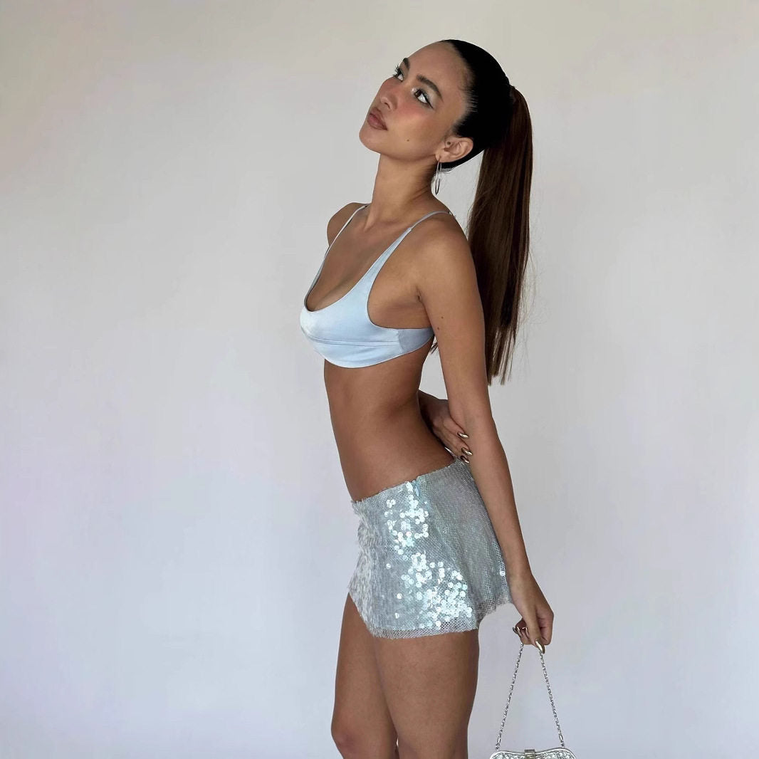 sequin sexy short skirt