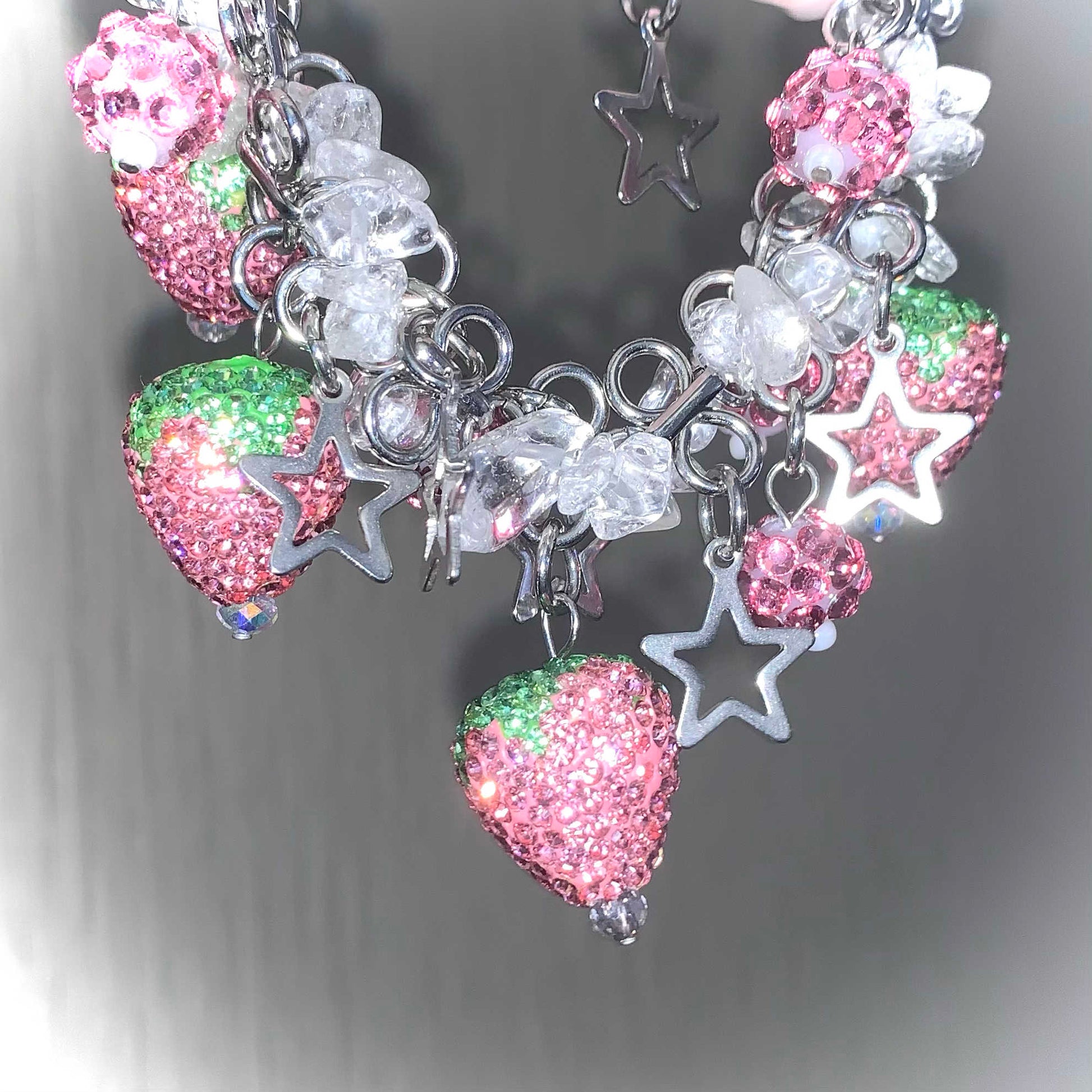 Diamond Strawberry Crystal Bracelet