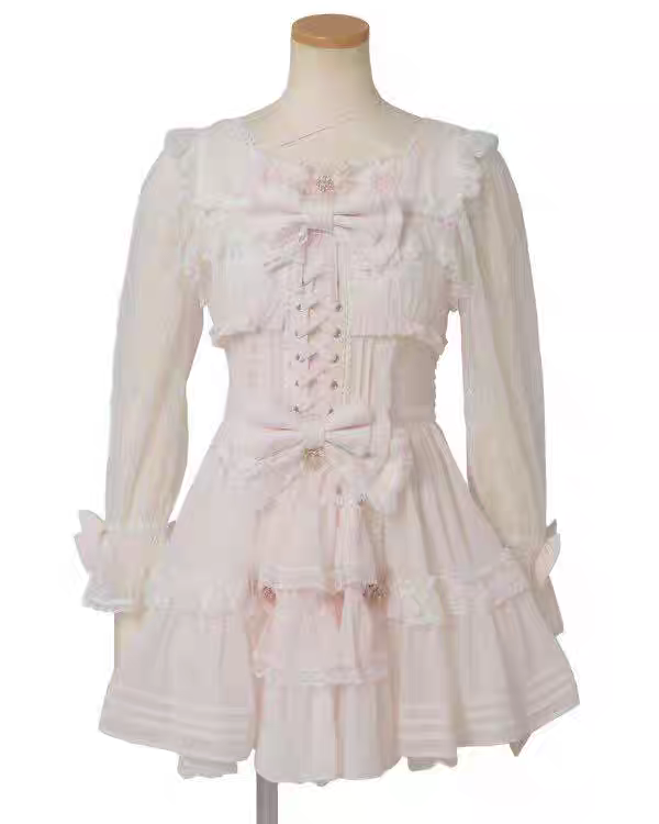 cute Lolita lace splicing dress