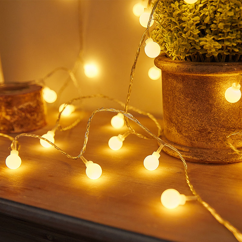 Outdoor camping atmosphere string lights