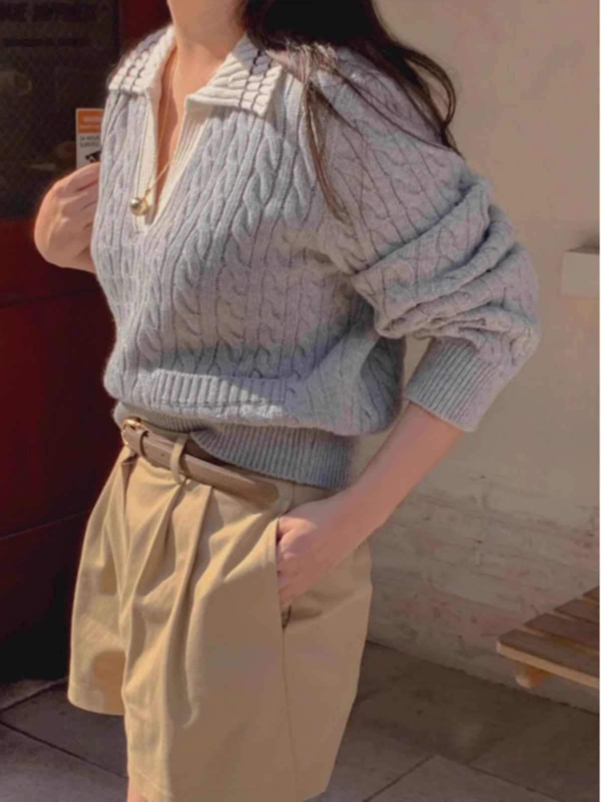 Preppy Aesthetic Twist Sweater