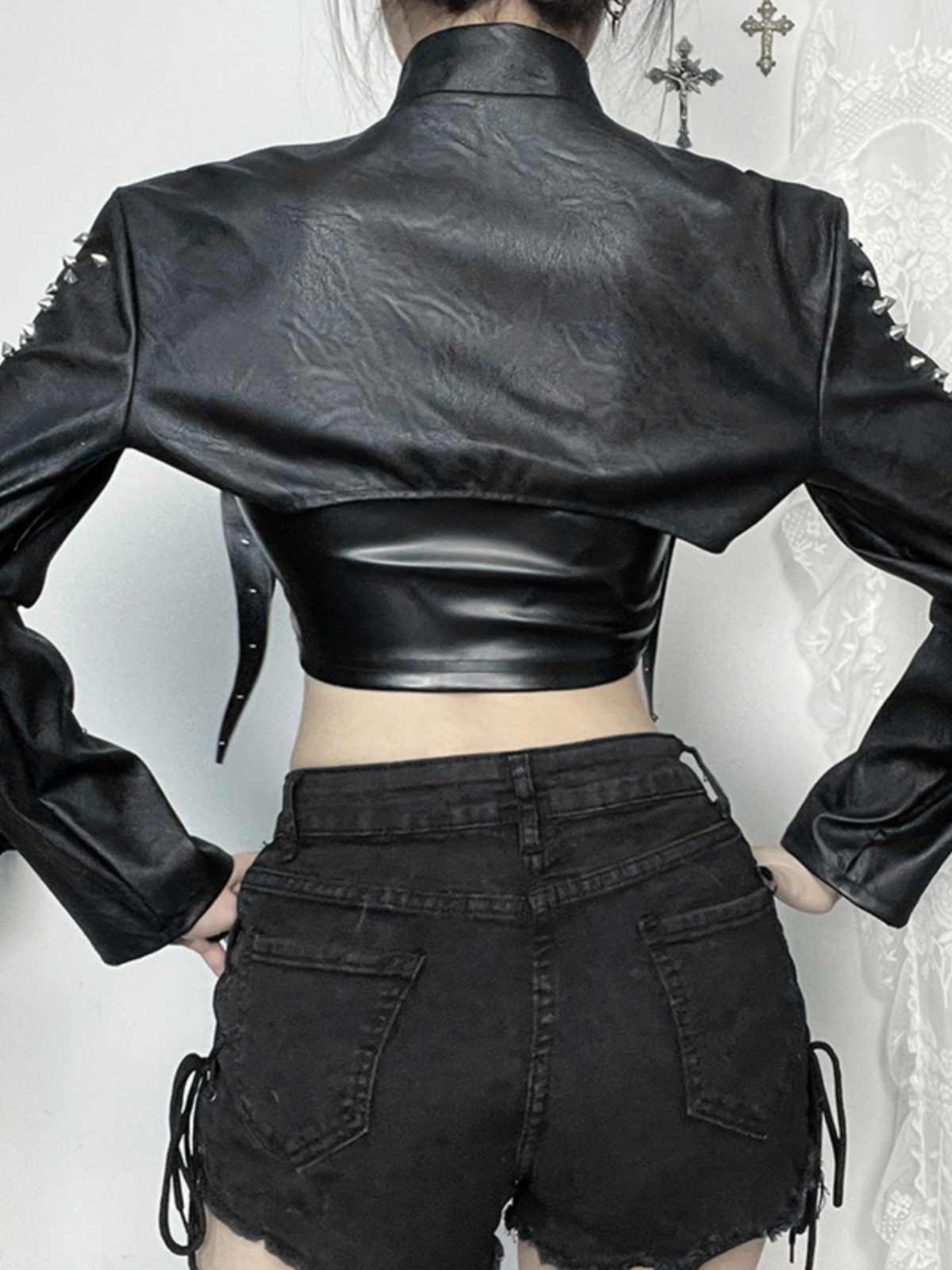 Punk Leather Blouse