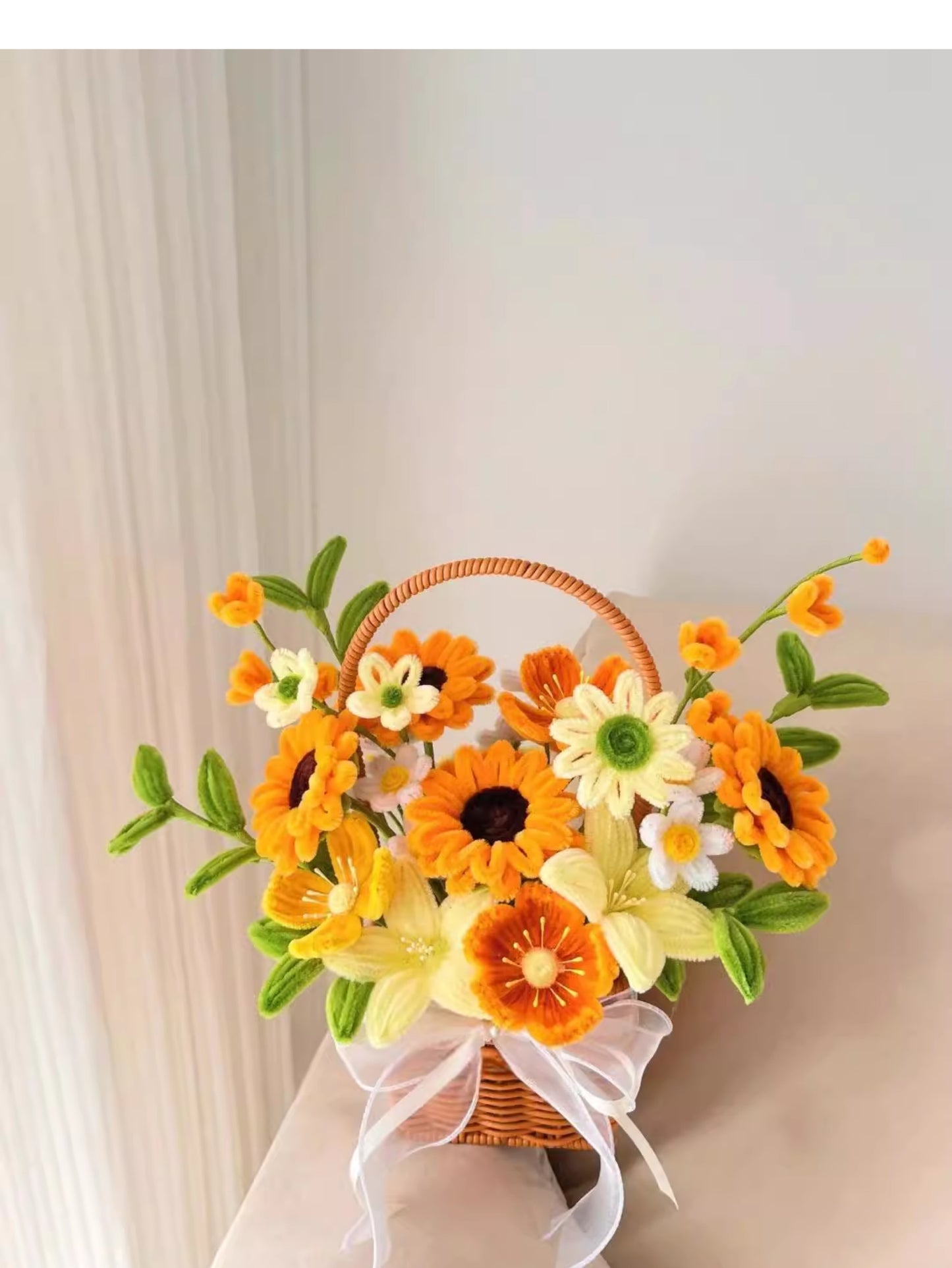 Diy Twist stick flower basket