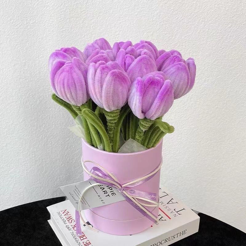 Tulip Bouquet in a Bucket – DIY Chenille Stem Craft Kit