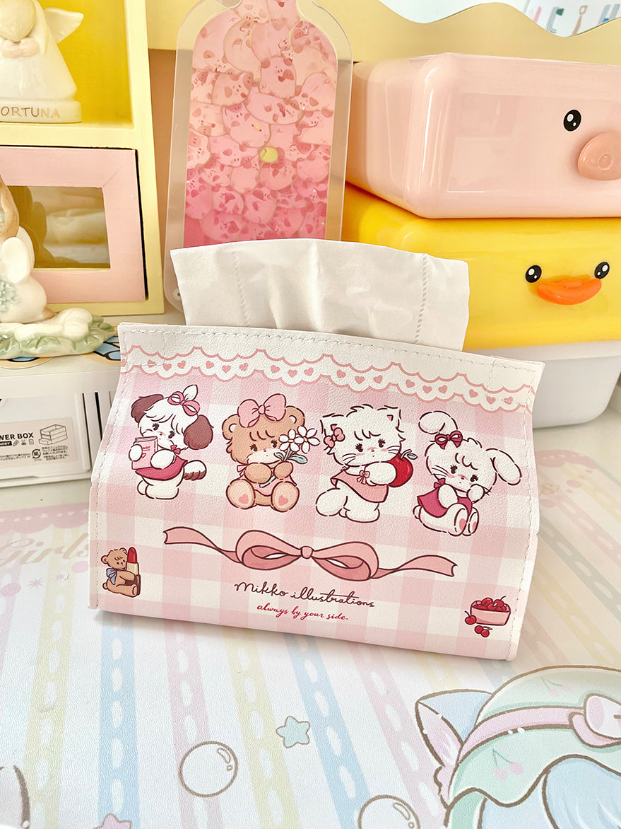 kawaii pink Tissue box
