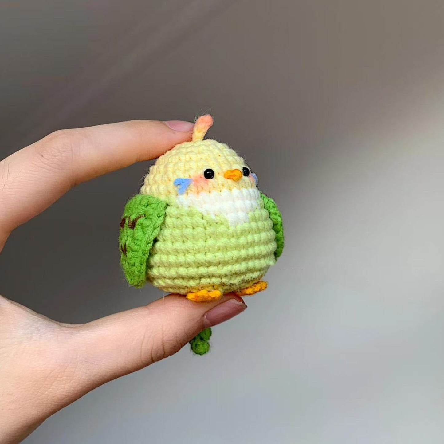 DIY wool fat parrot cute keychain bag pendant