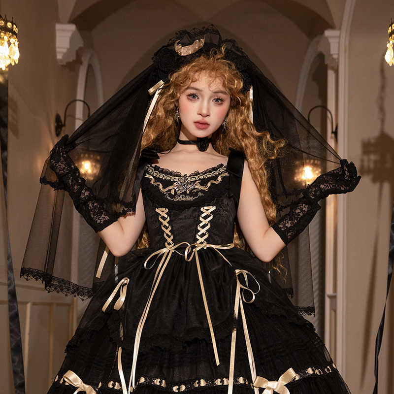 Silk Satin Ballet Lace Mesh Lolita Dress
