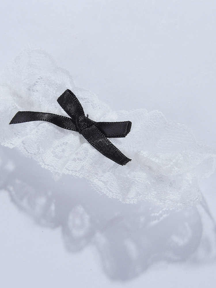 Hollow Mesh Fluffy Maid Lingerie
