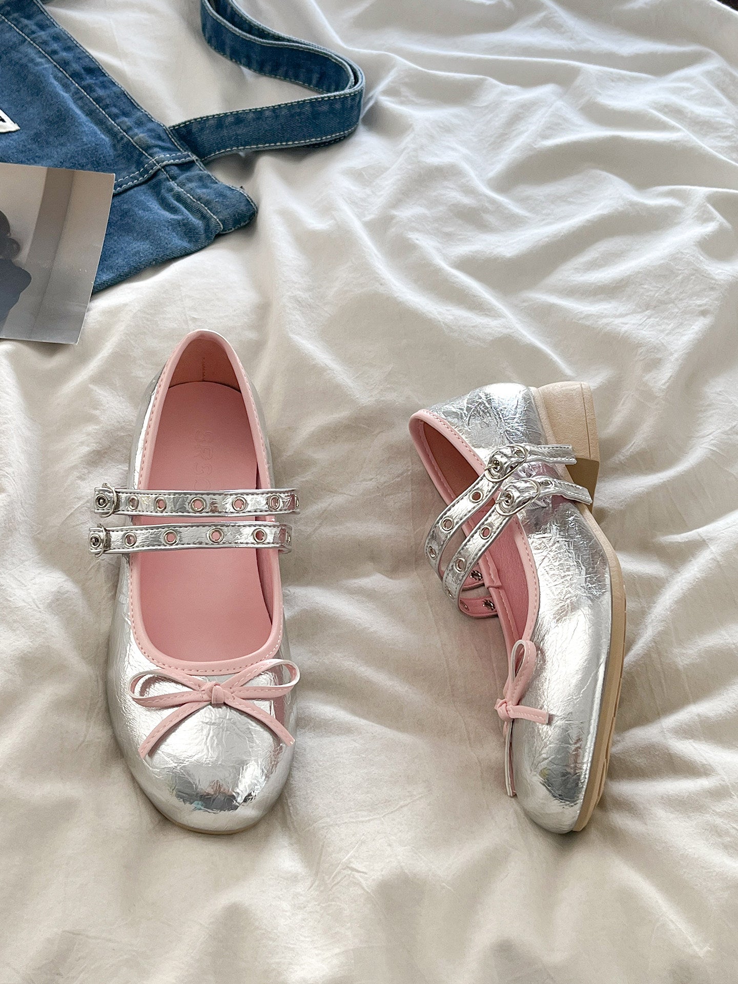 French floral ballet shoes