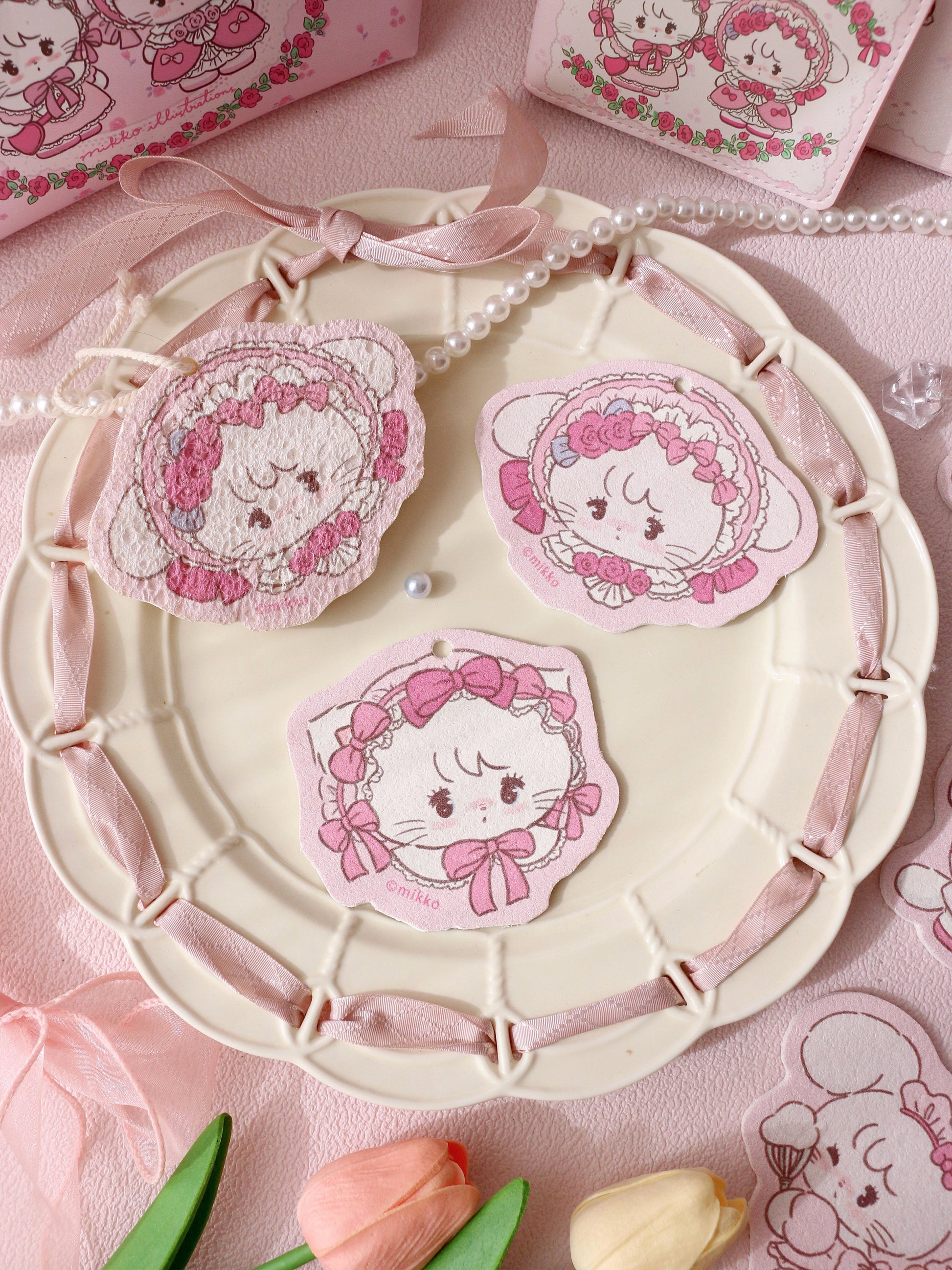 kawaii compressed wood pulp cotton