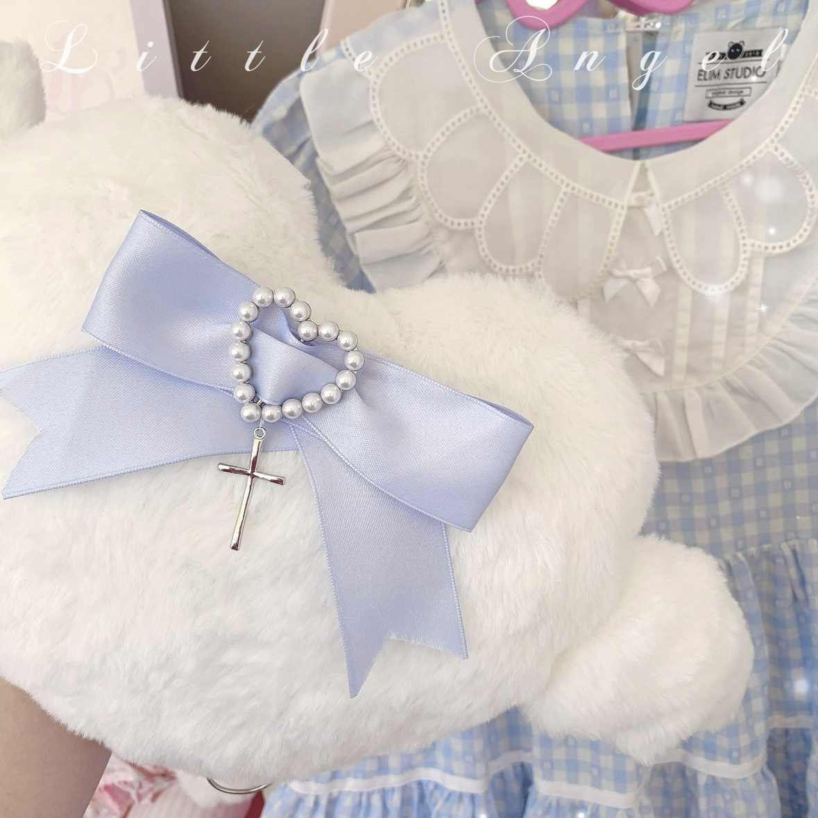 Plush Angel Wings Backpack