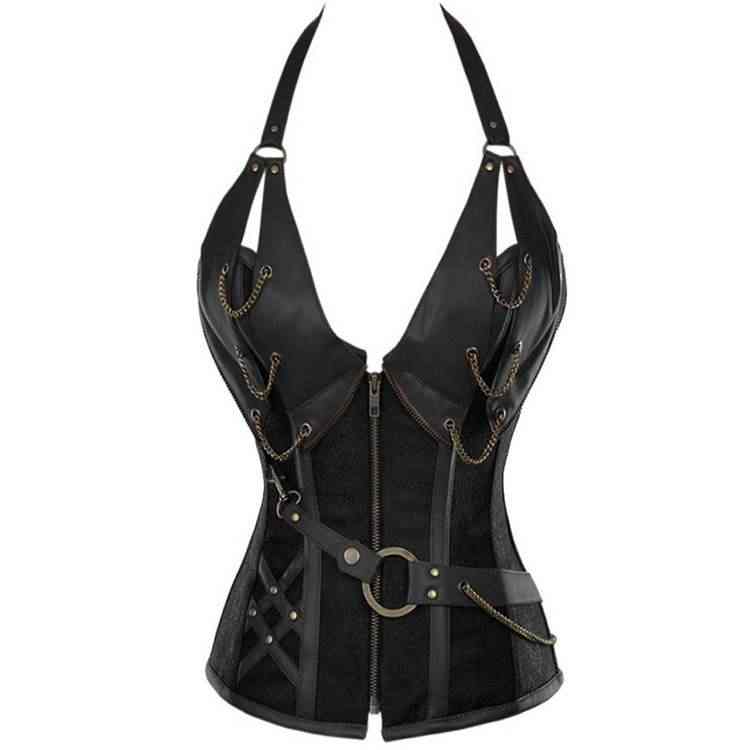 Court Punk Leather Corset