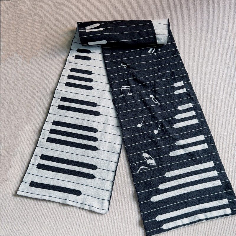 Piano keys scarf