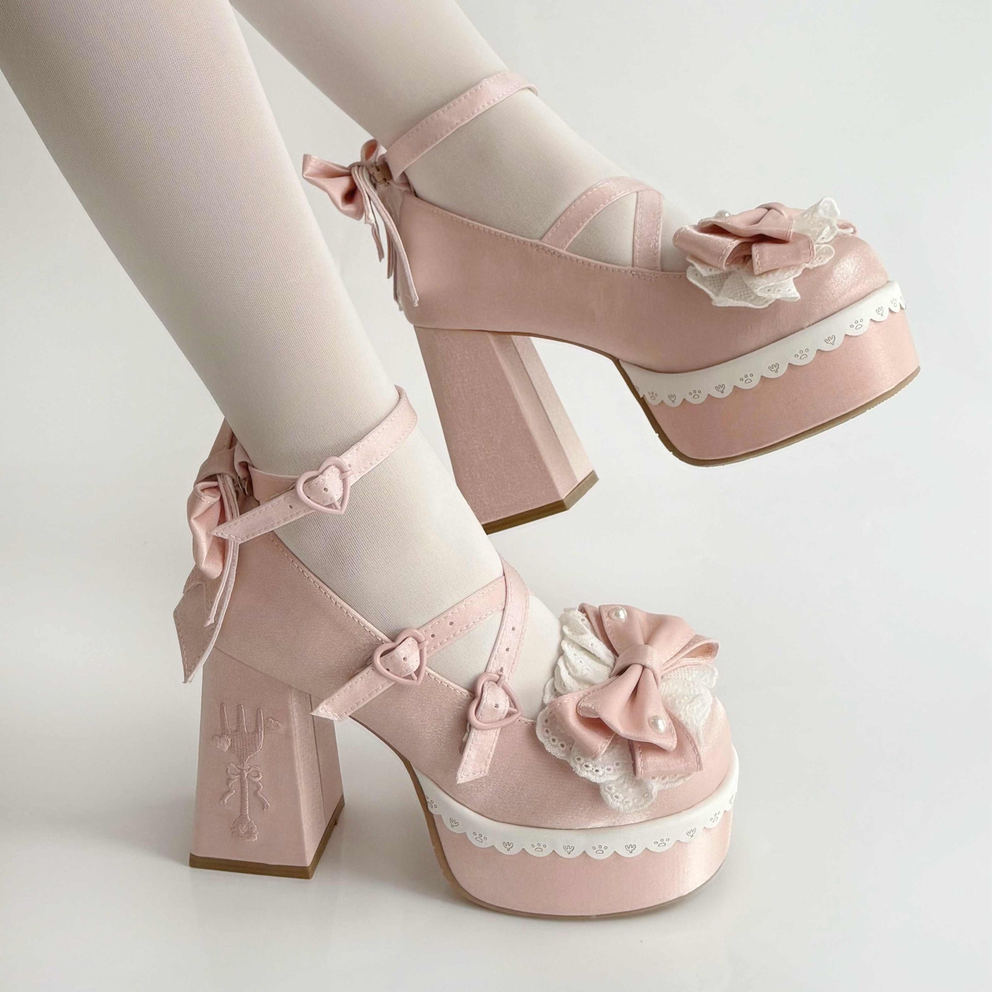 Kawaii Lolita Bows High-heeled Sandals