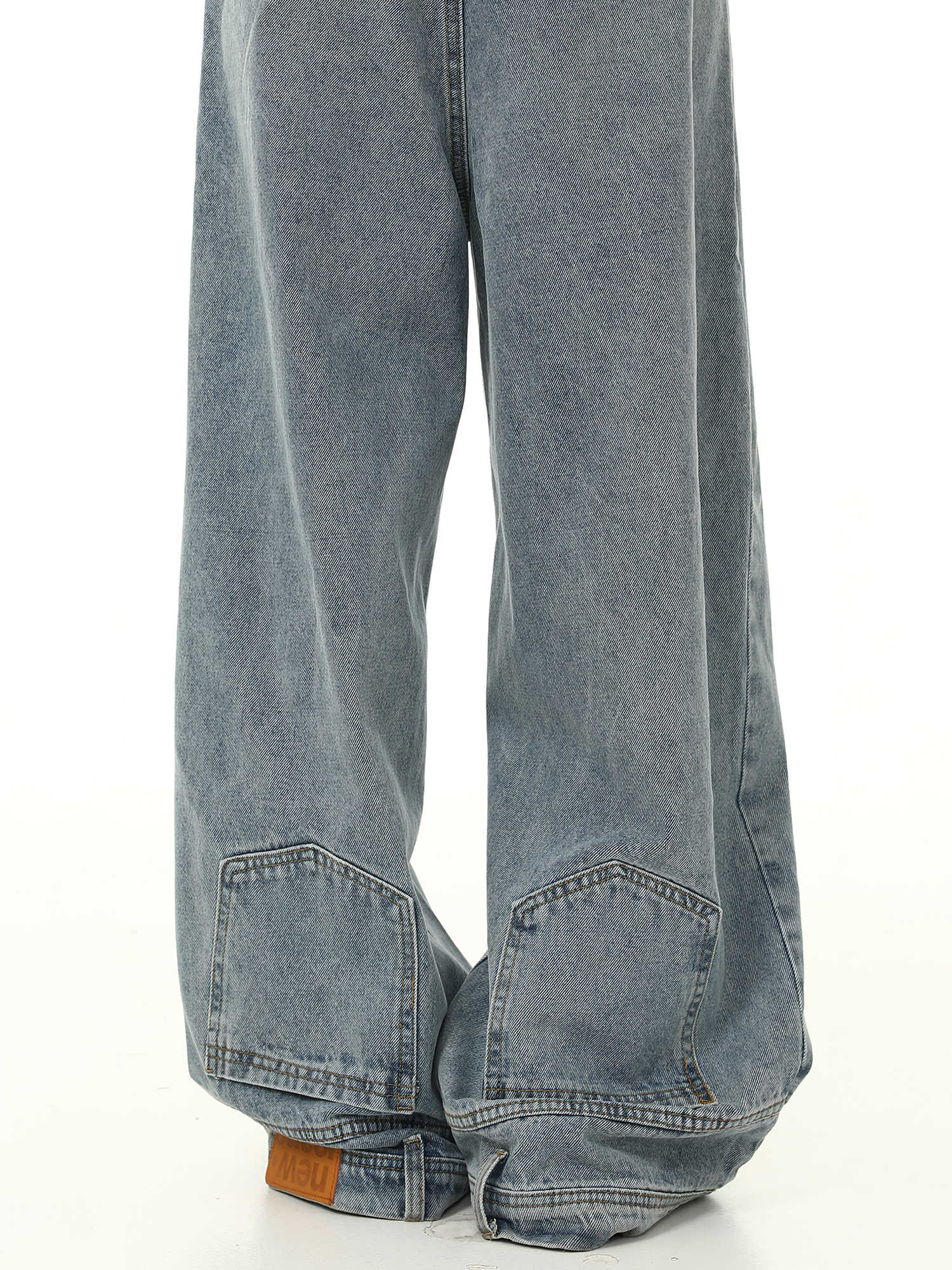 Y2K Retro Inverted Washed Baggy Jeans