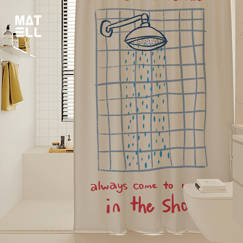 waterproof Bathroom hanging curtain
