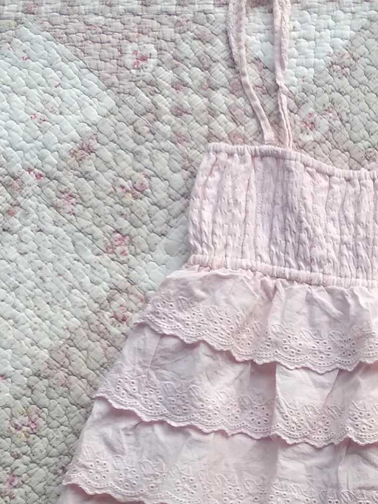 Ruffled Pink Tank Top
