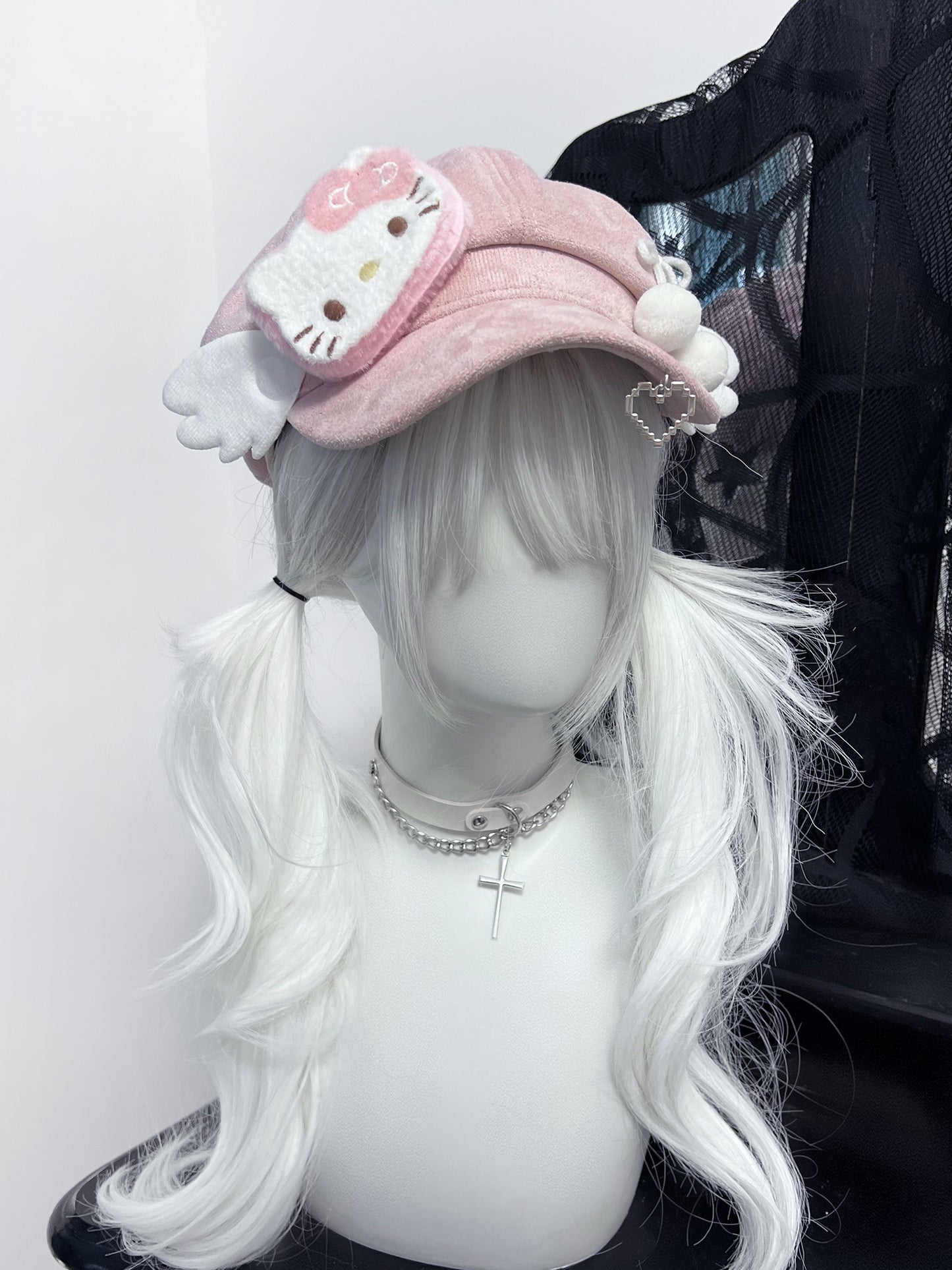 y2k pink kitty hat